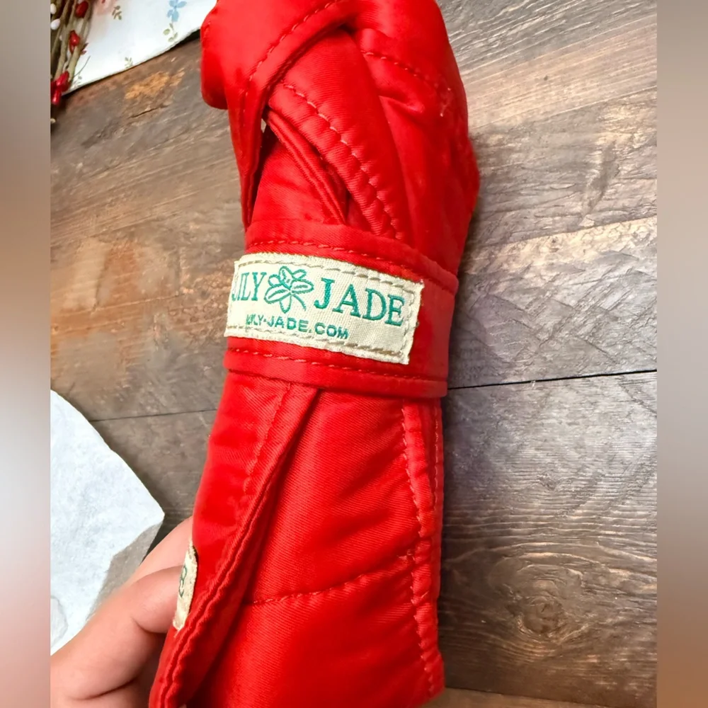 Lily Jade Shaylee Diaper Bag Red replacement Insert Travel Changing Pad GUC!